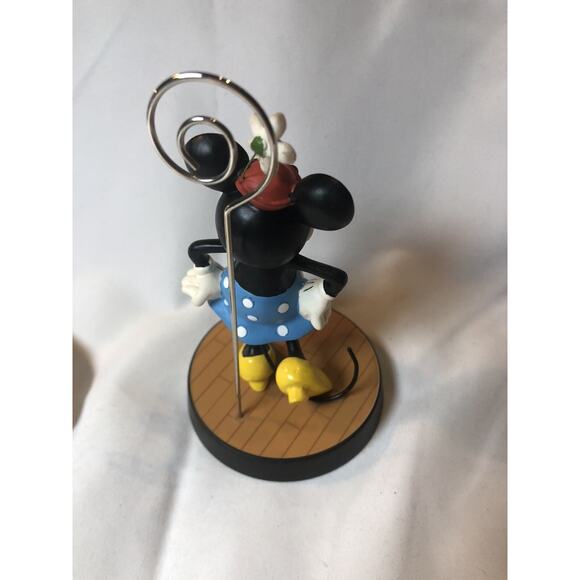 Disney Mickey Mouse Large Sand Dollar And Minnie Mouse Photo Holder Resin Wire - Picture 4 of 5